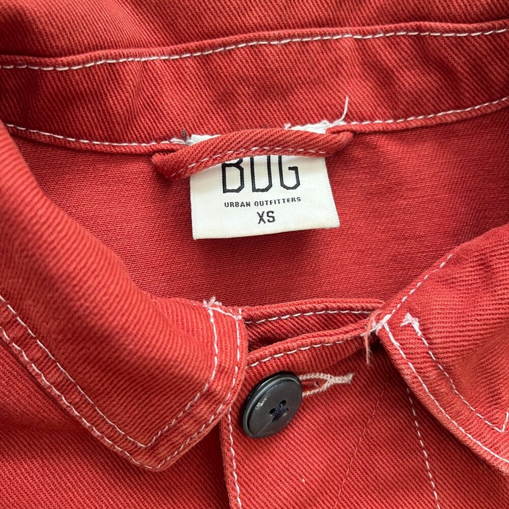 Urban Outfitters Utility Chore Jacket in Rust, XS, Workwear, Burnt Red Fall Coat - Picture 6 of 11